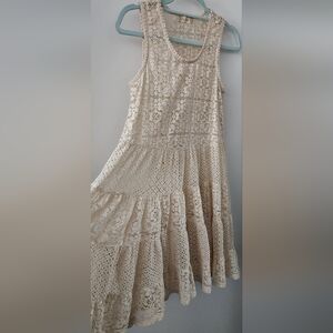 Altar'd State Beige Lace Blouse